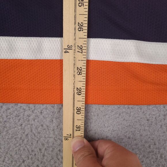 Vintage Results Hockey Jersey Mens Large Orange IV League Embroidered Shirt - Picture 13 of 14